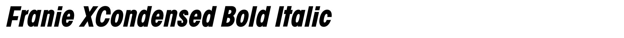 Franie XCondensed Bold Italic image